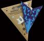Preview: Baby Curves Blau  - Faltbarer Leuchtstern, Weihnachtsstern aus Papier mit 5 Zacken, 40 cm